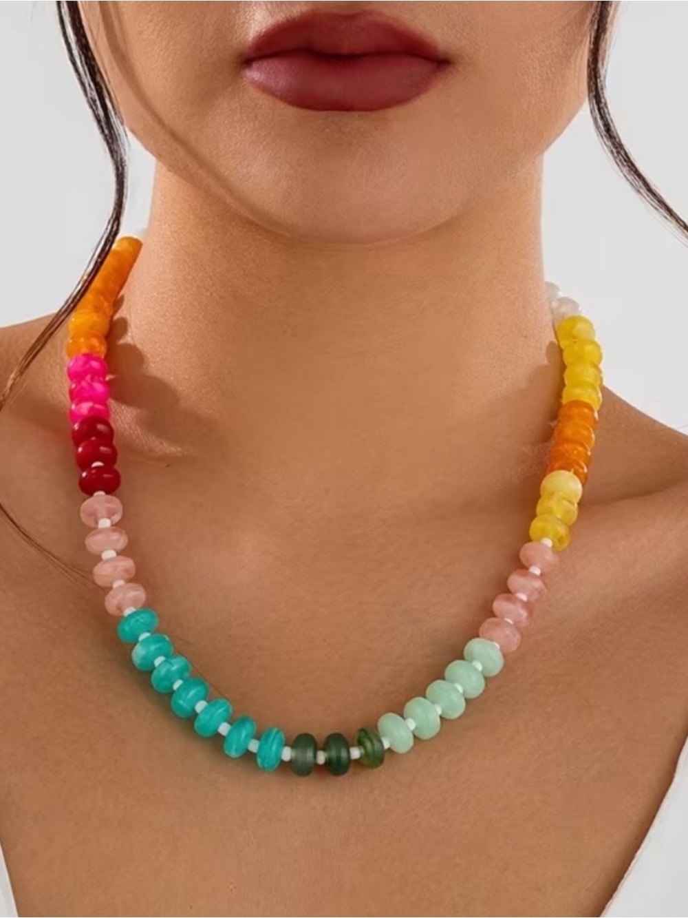 Bohemian Colorful Beaded Multicolor Necklace